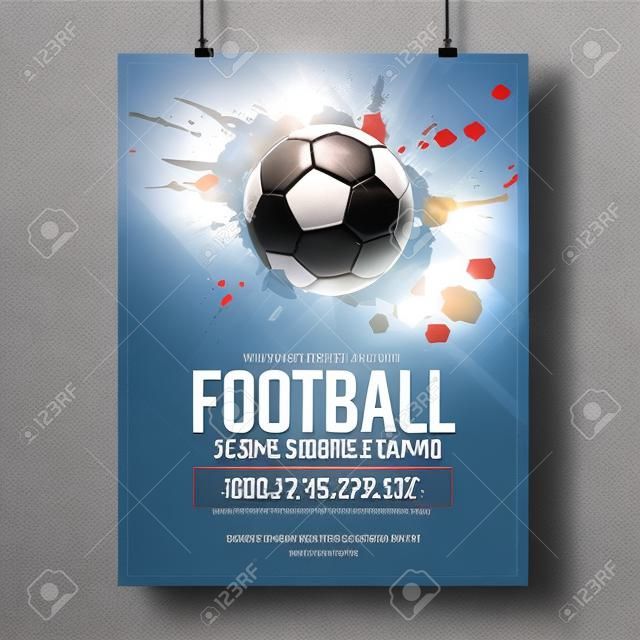 football soccer game tournament flyer brochure template