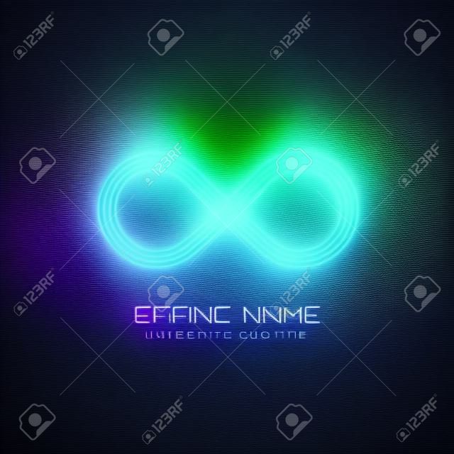 futuristic infinity logo concept design vector