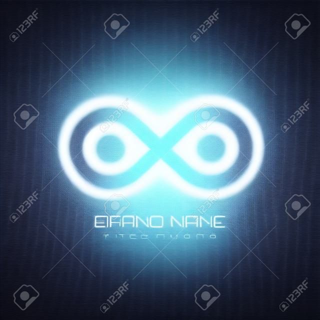 futuristic infinity logo concept design vector