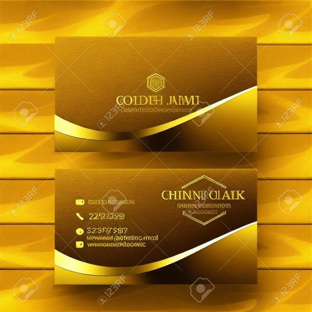 luxury golden business card design