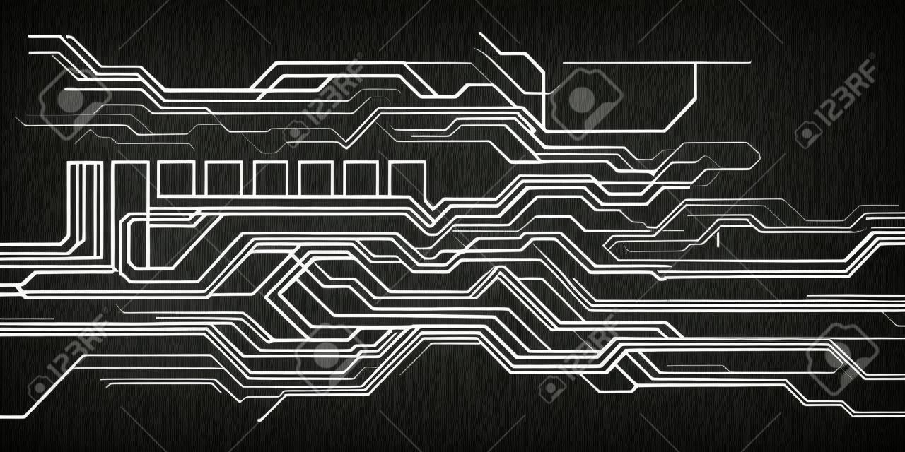 abstract technology circuit lines gray background design