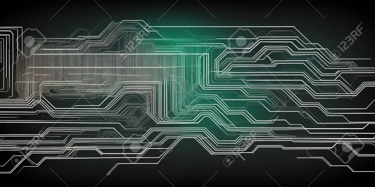 abstract technology circuit lines gray background design