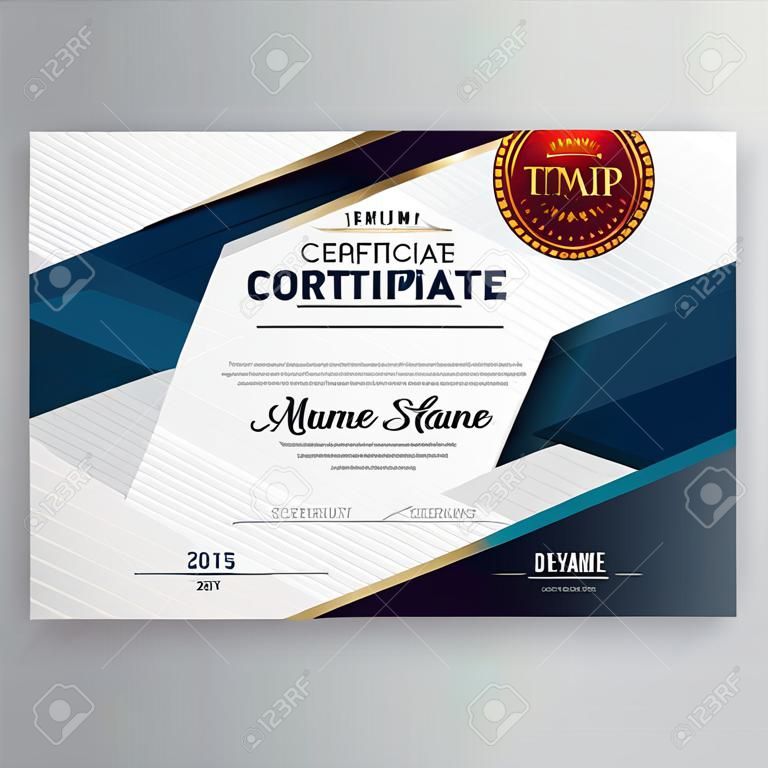 premium multipurpose business certificate template design in modern geometric style