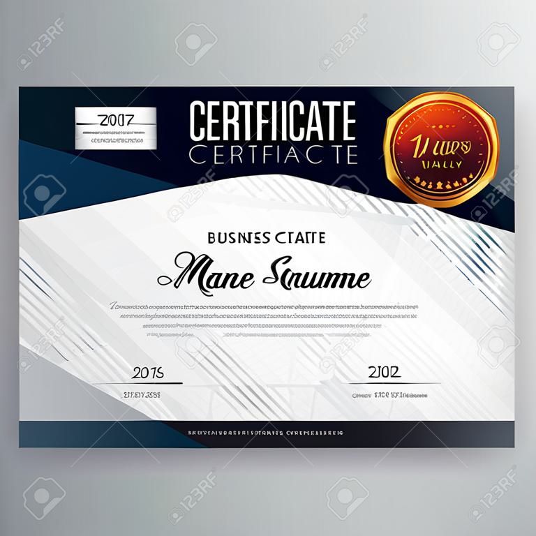 premium multipurpose business certificate template design in modern geometric style