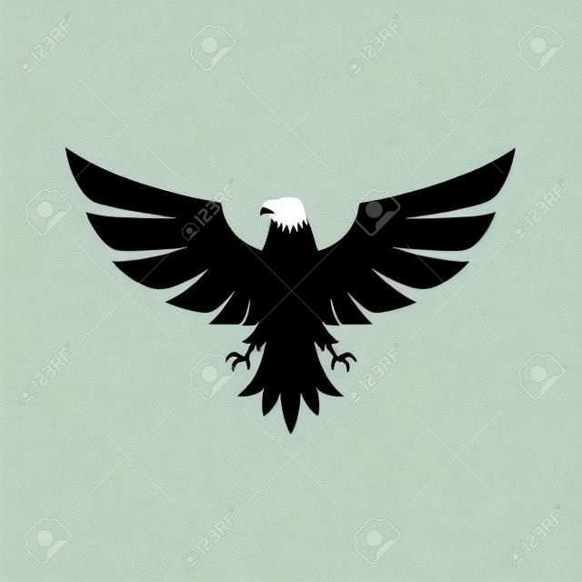 鷹圖標的插圖被隔絕在一個白色背景