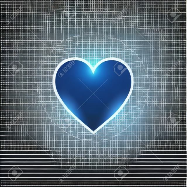 Heart icon vector illustration. Linear symbol with thin outline.