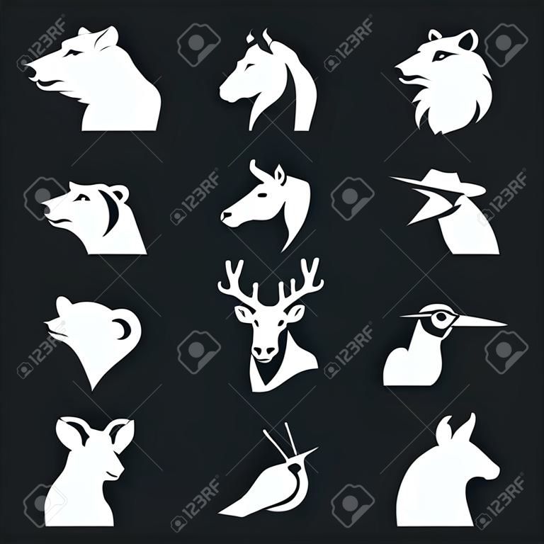 Set of Wild Animals Icons.