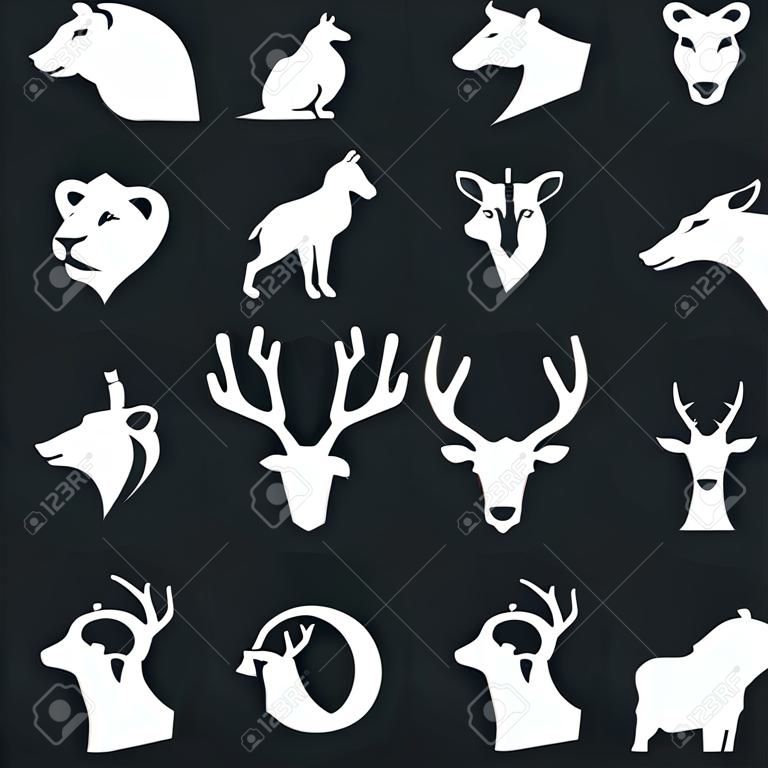 Satz von wilden Tieren Icons.