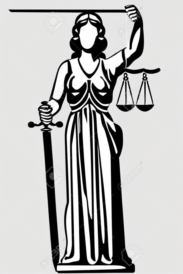 正義正義の女神のシンボル