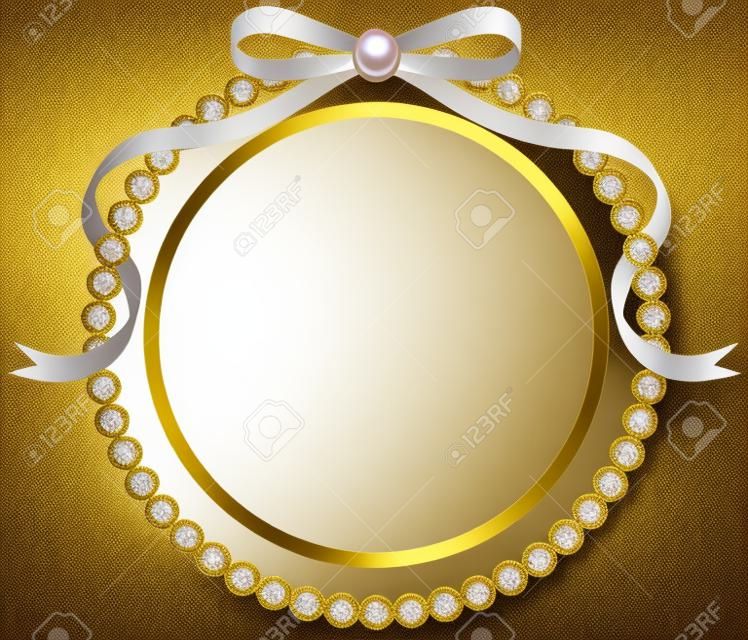 Telaio e perla nastro d'oro