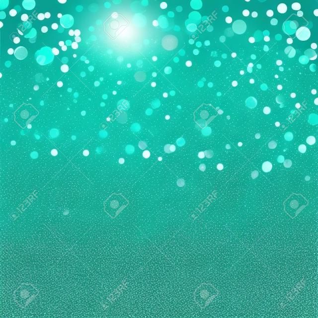 Streszczenie turkusowy zielony brokat skrzyć confetti tle lub kolor aqua mięta Christmas party zaproszenie lub urodziny uroczystość zaprosić