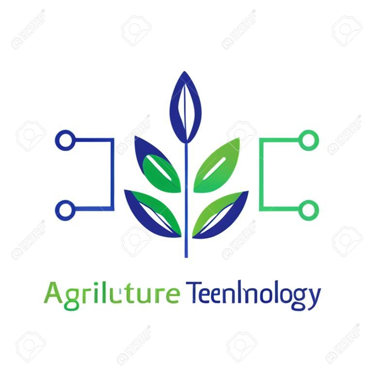 Tecnologia agricola, agricoltura intelligente, staminali vegetali, concetto di innovazione, soluzione di automazione, controllo della crescita, miglioramento delle colture, icona della linea vettoriale