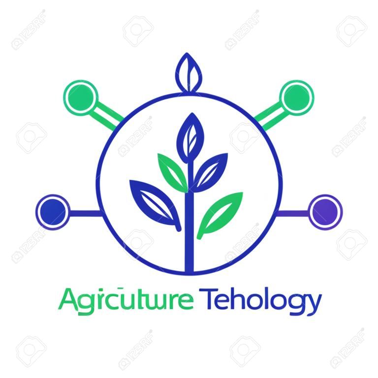 Tecnologia agricola, agricoltura intelligente, staminali vegetali, concetto di innovazione, soluzione di automazione, controllo della crescita, miglioramento delle colture, icona della linea vettoriale