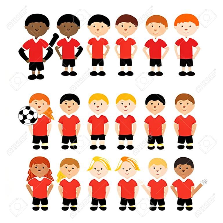 equipo de fútbol de los niños