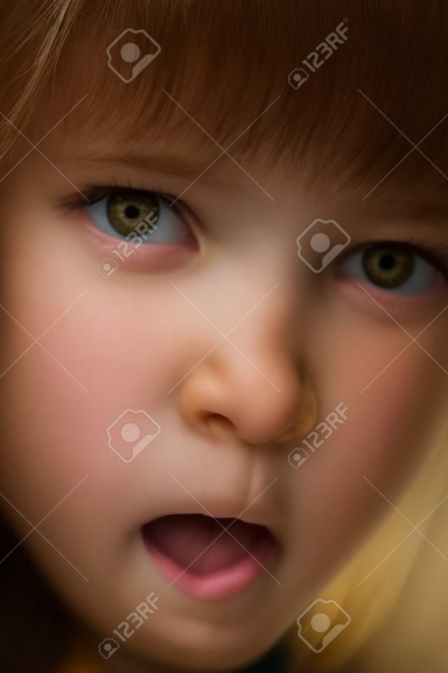 Portrait Of Girl Looking Surprised