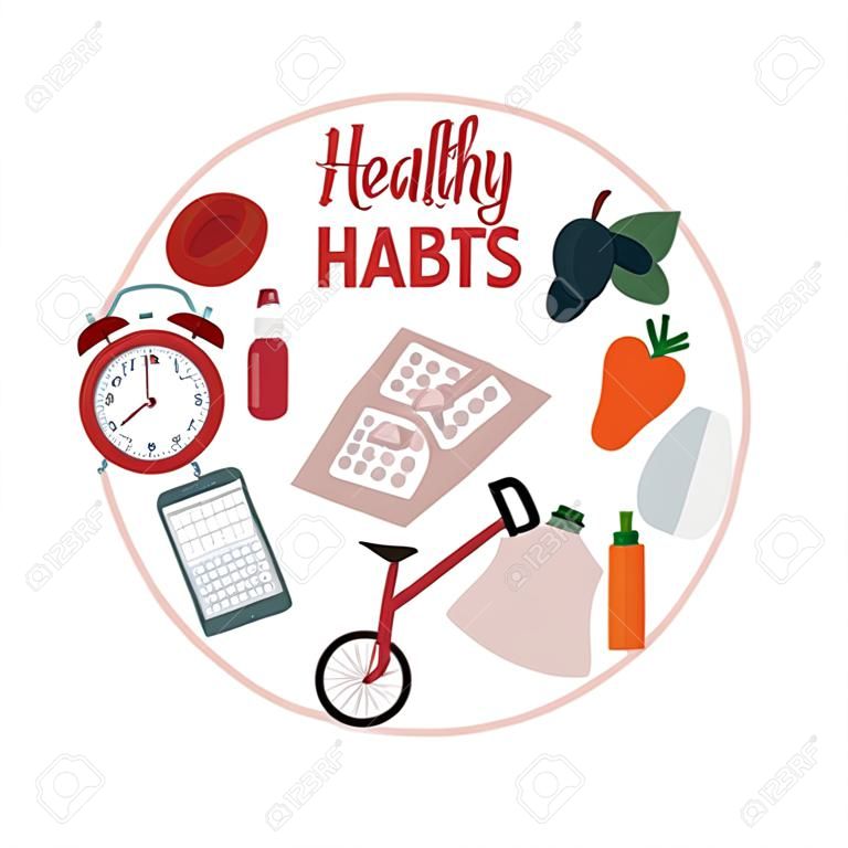 Healthy habits lifestyle concept