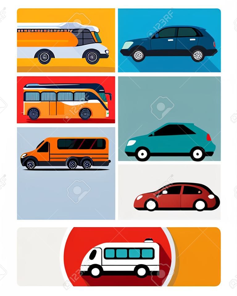 public transport vehicles icon vector illustration