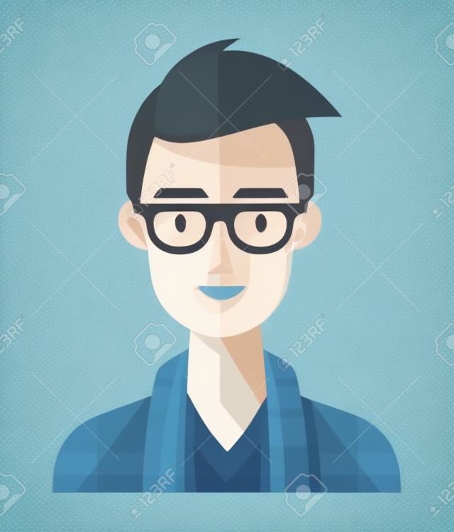 Junger Mann mit Brille