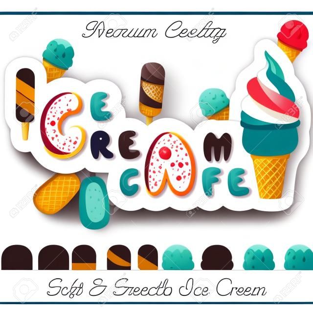 vector illustratie van Ice cream Poster ontwerp