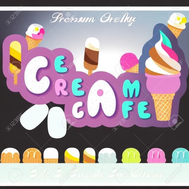 vector illustratie van Ice cream Poster ontwerp