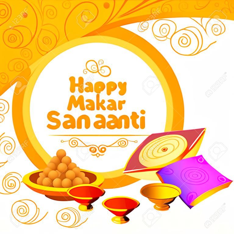Happy Makar Sankranti Urlaub Indien Festival Hintergrund