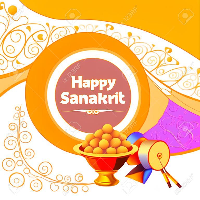 Happy Makar Sankranti vakantie India festival achtergrond