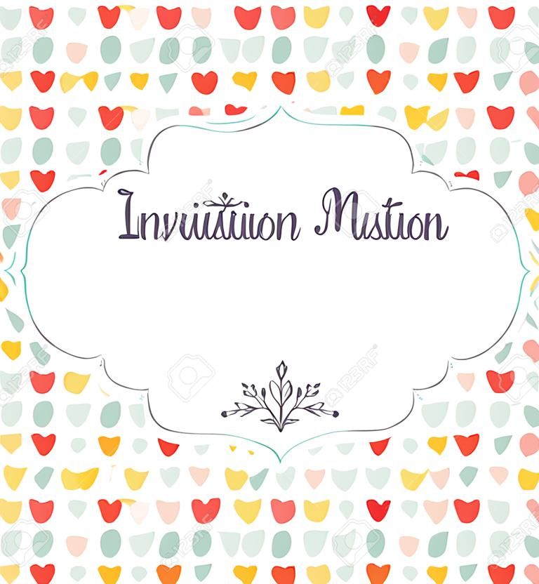 Cute invitation template for festive events