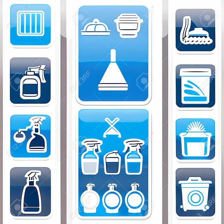 Limpieza e higiene iconos - vector set icono