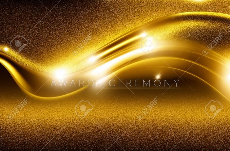 Sfondo di lusso per la cerimonia di nomina del premio con scintillii dorati