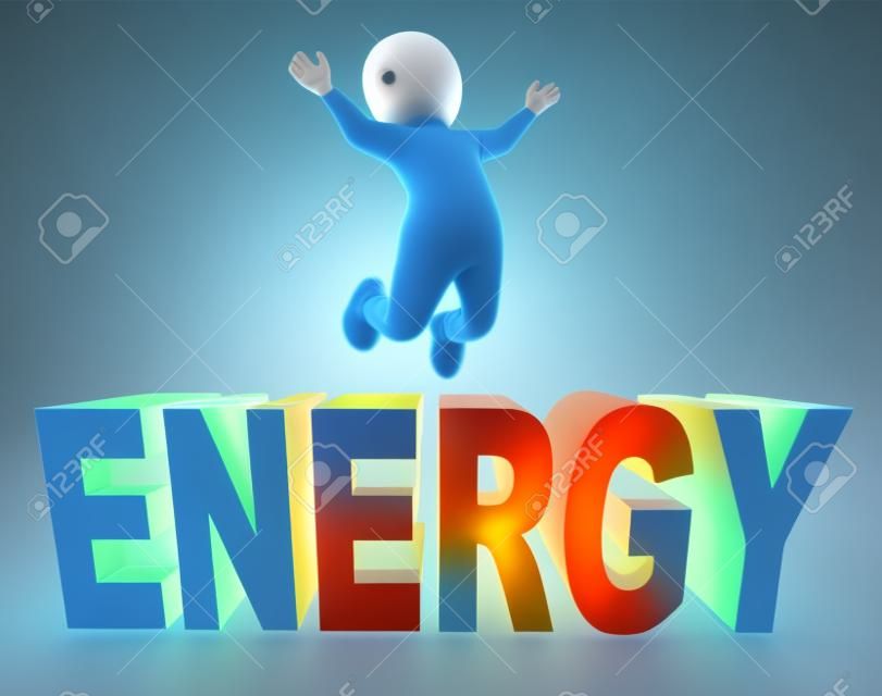 Energia Charakter Znaczenie Powered znaków i energiczny renderingu 3d