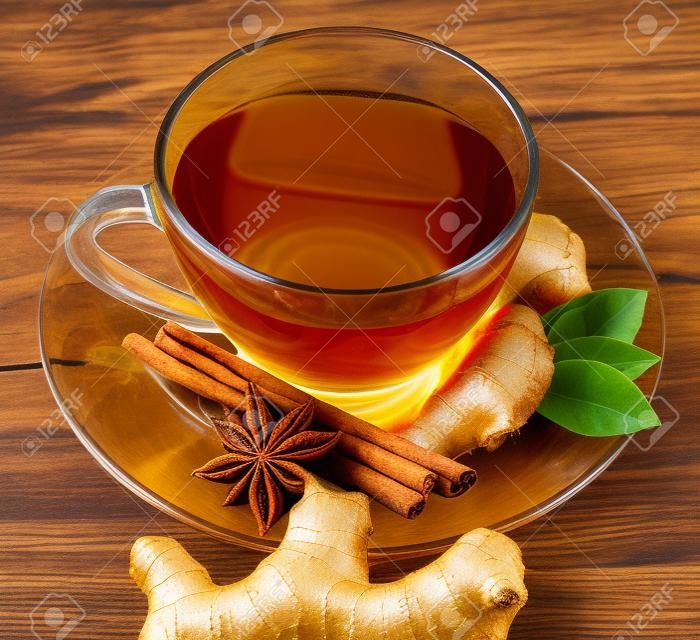 Spiced Ginger Tea Meaning Star Anise And Fresh