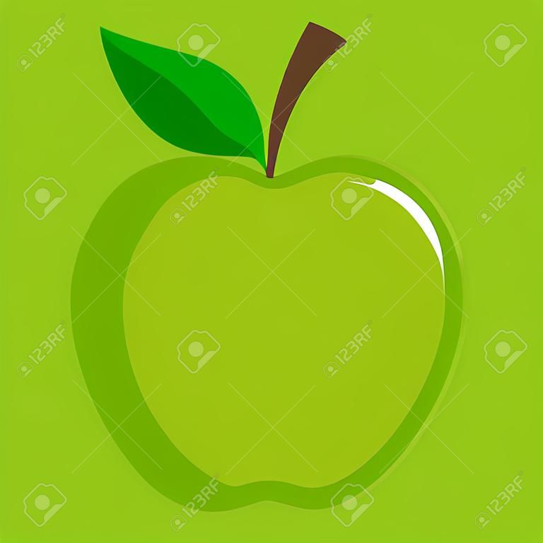 Зеленое яблоко векторные иллюстрации