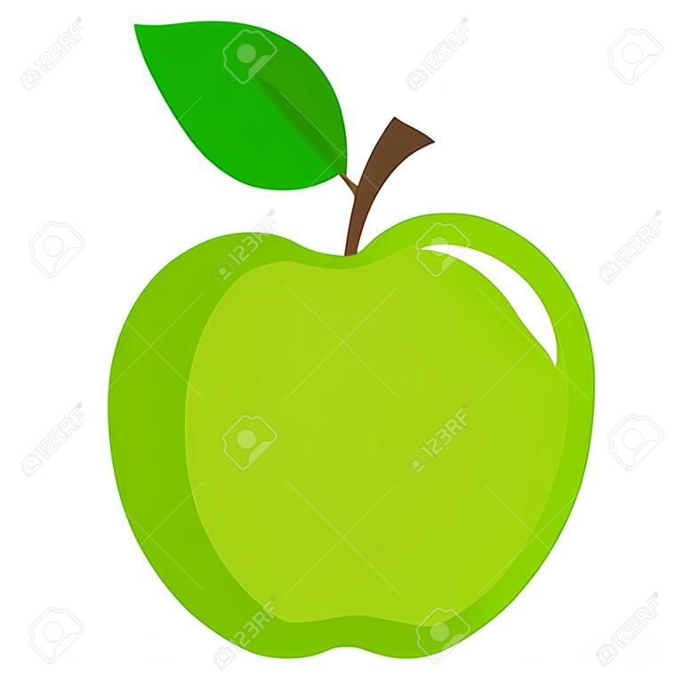Зеленое яблоко векторные иллюстрации