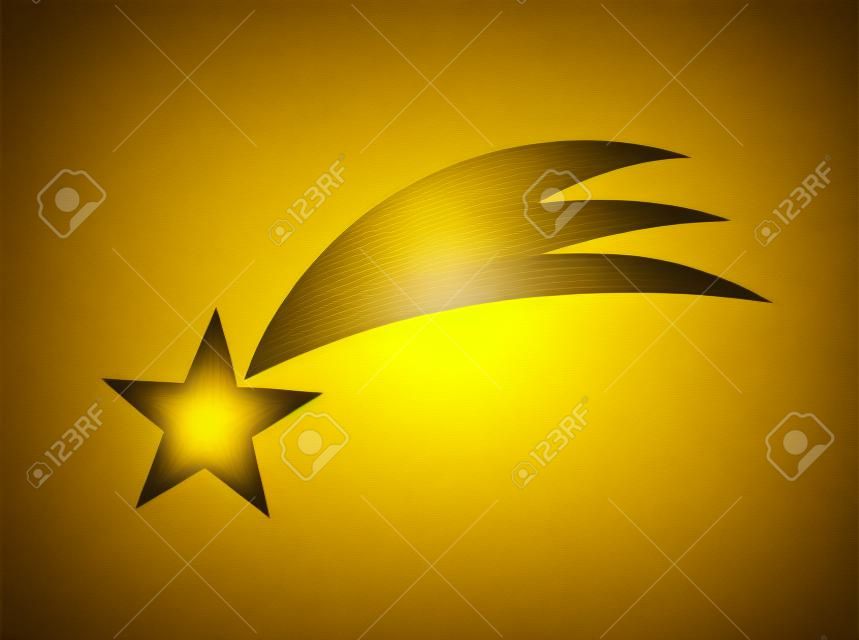 A yellow falling star icon.