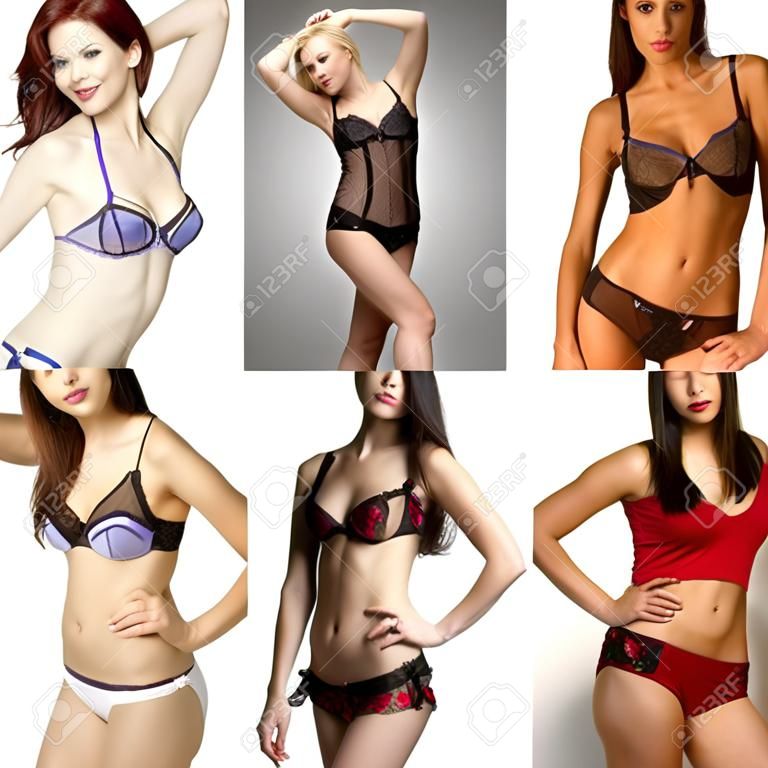 Compilation of attractive young woman in underwear