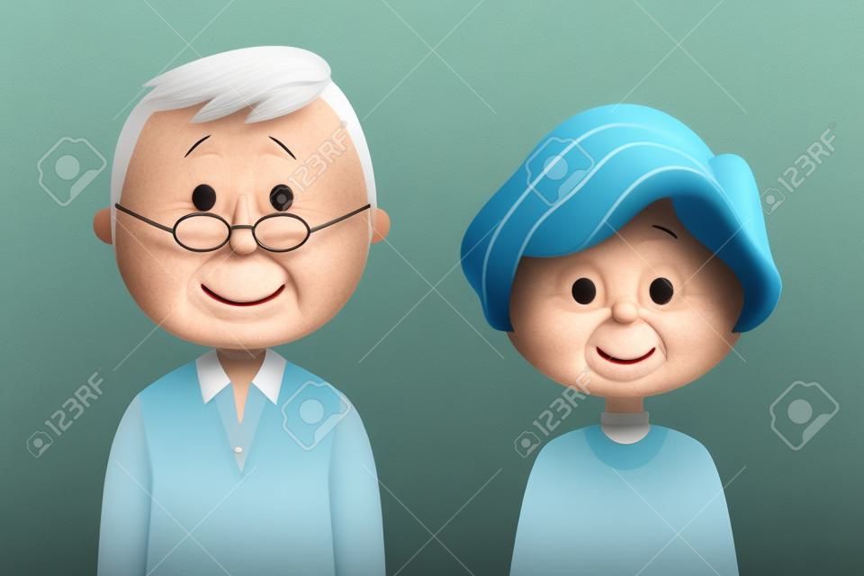 Couple de personnes âgées