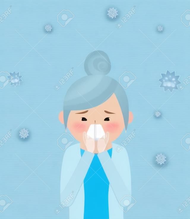 Young woman, Poor health, Influenza
