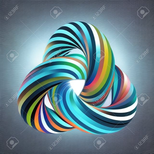 3D abstract illustration. Vector template. Can be used for design and presentation.