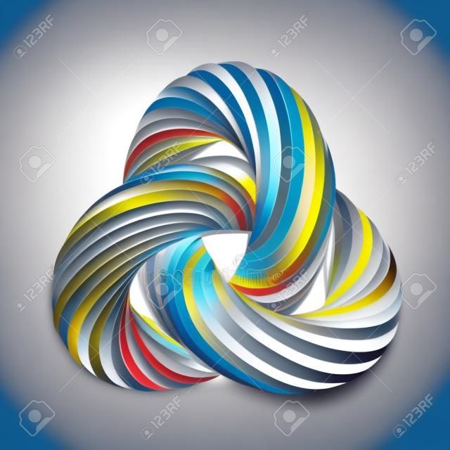 3D abstract illustration. Vector template. Can be used for design and presentation.