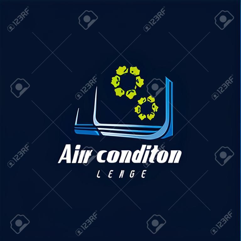 Klimaanlage Logo Konzept Vektor. Technologiegerät zum Einstellen der Klimaanlage. Logo-Vorlagenvektor für Kühlergeräte