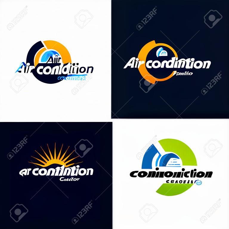 Air condition logo concept vector. Technology device for adjust air condition. Cooler device logo template vector