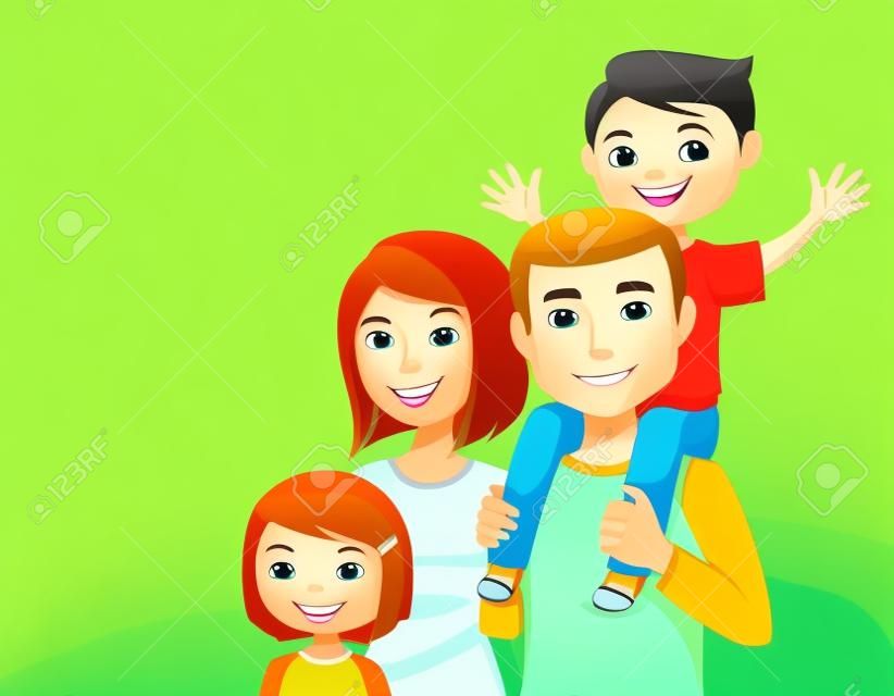 Cute cartoon rodziny