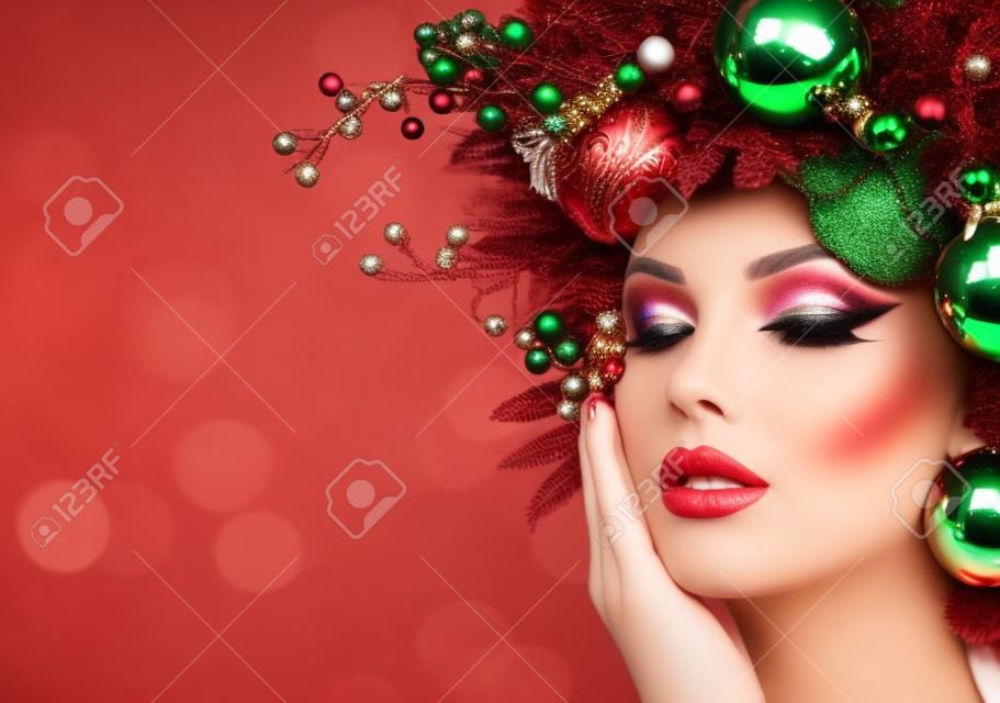 Boże Narodzenie makijaż święto zbliżenie