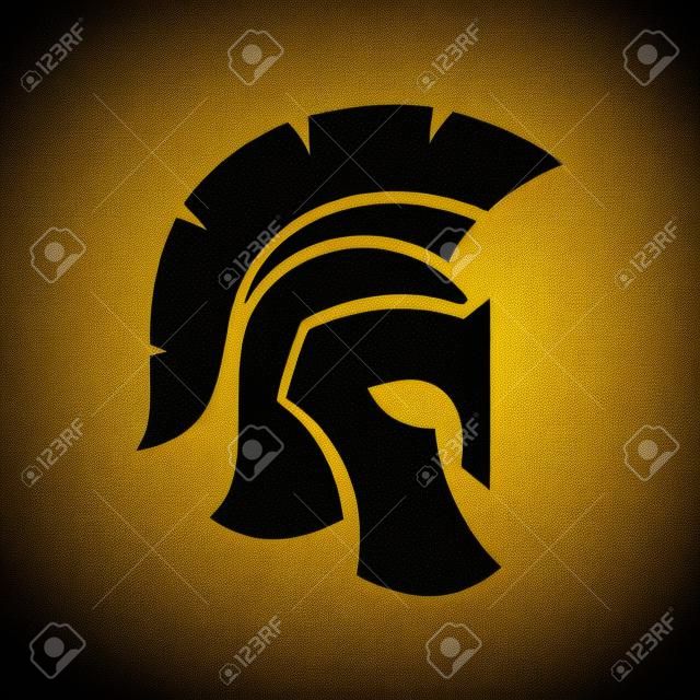 Gladiator helmet silhouette icon