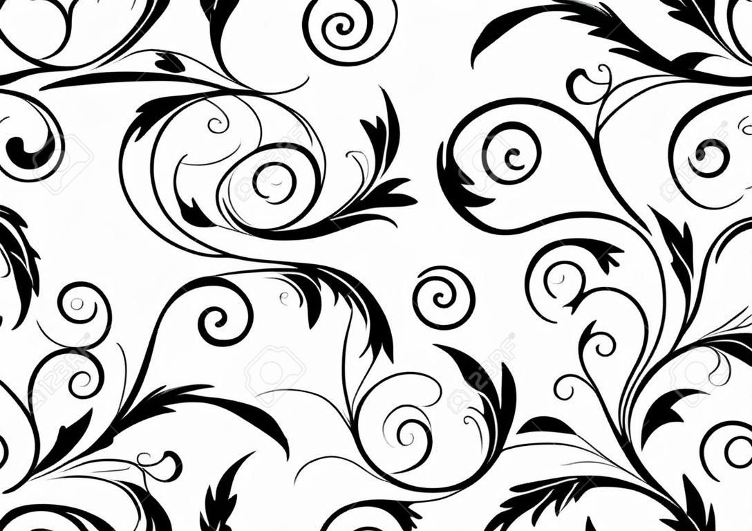 vector seamless abstract floral pattern