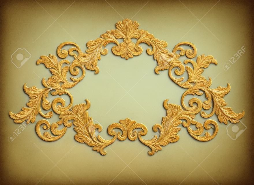 cadre de conception de rouleau baroque vintage