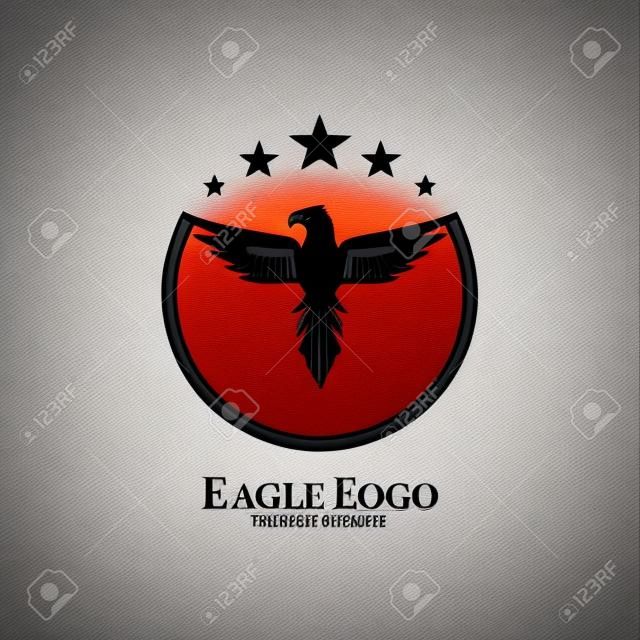 Modelo de vetor de design de logotipo de ícone de águia