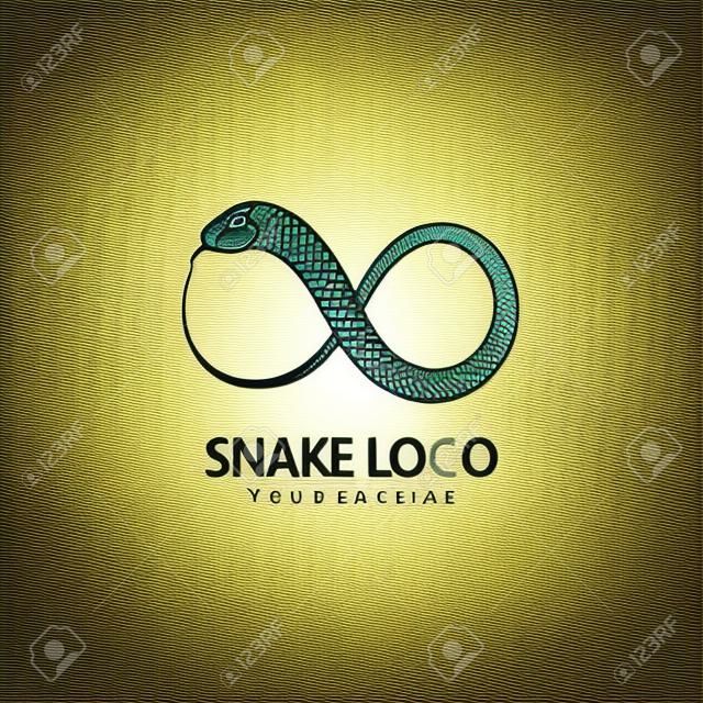 Conception de modèle de logo de serpent. Illustration vectorielle.