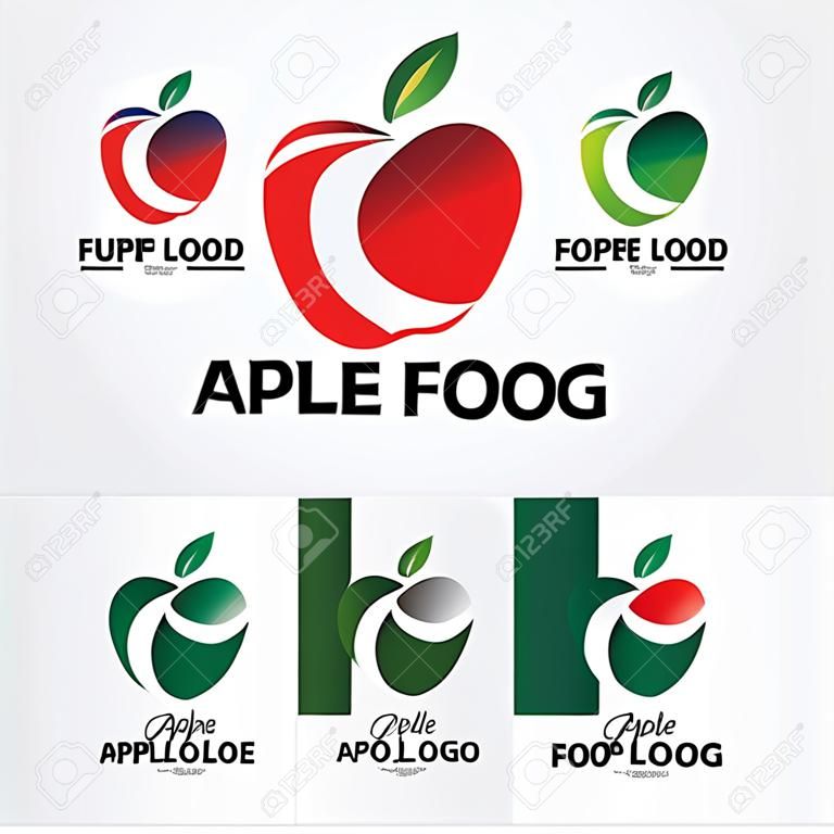 logotipo de manzana Diseño de alimentos saludables de frutas.Plantilla vectorial de inspiración para el diseño del logotipo de Apple