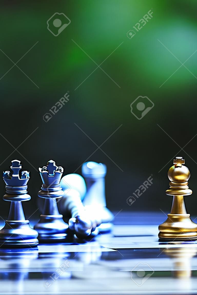 Chess board game, business competitive concept, copy space